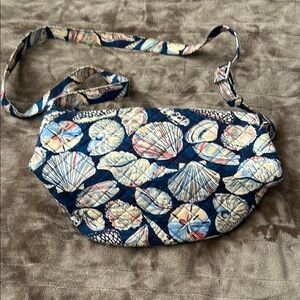 Vera Bradley Blue and Cream Seashell Crossbody Bag